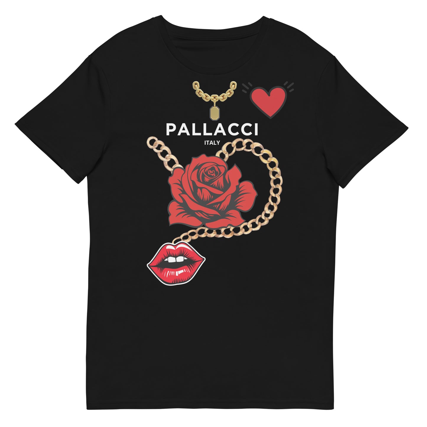 COTTON T-SHIRT WITH CLASSIC PALLACCI PRINT 2XL mens-premium-cotton-t-shirt-black-front-67b64e5d04129