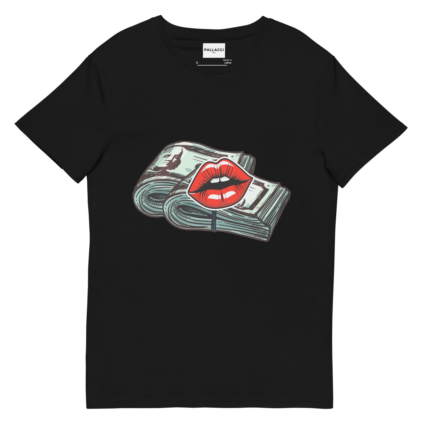 MONEY TALKS FINE COTTON PRINTED T-SHIRT 2XL money-talks-mens-premium-cotton-t-shirt-black-front