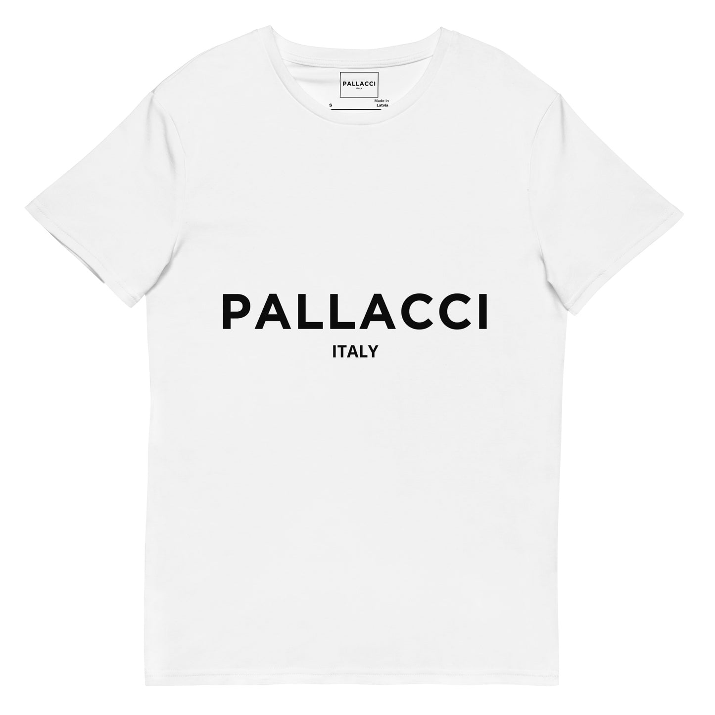 COTTON T-SHIRT WITH PALLACCI LOGO PRINT 2XL pallacci-pure-essential-mens-premium-cotton-t-shirt-white-front