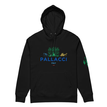 THE HOUSE OF PALLACCI HOODED SWEATSHIRT 2XL unisex-essential-eco-hoodie-black-front-67b682990baa0