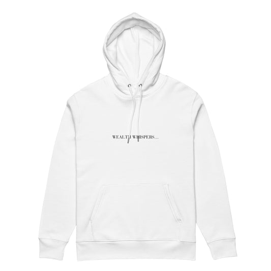 COTTON HOODED SWEATSHIRT WEALTH WHISPERS 2XL unisex-essential-eco-hoodie-white-front-67c0e426d4569